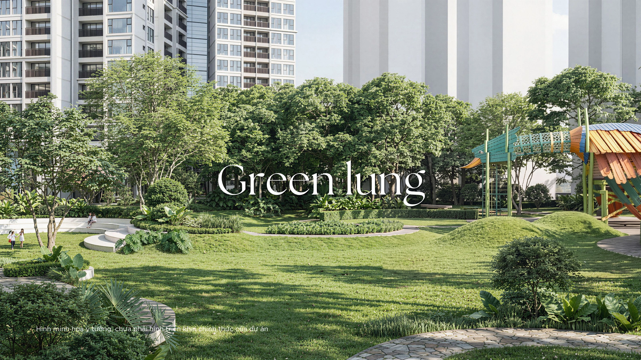 Phối cảnh công viên xanh Norton Park